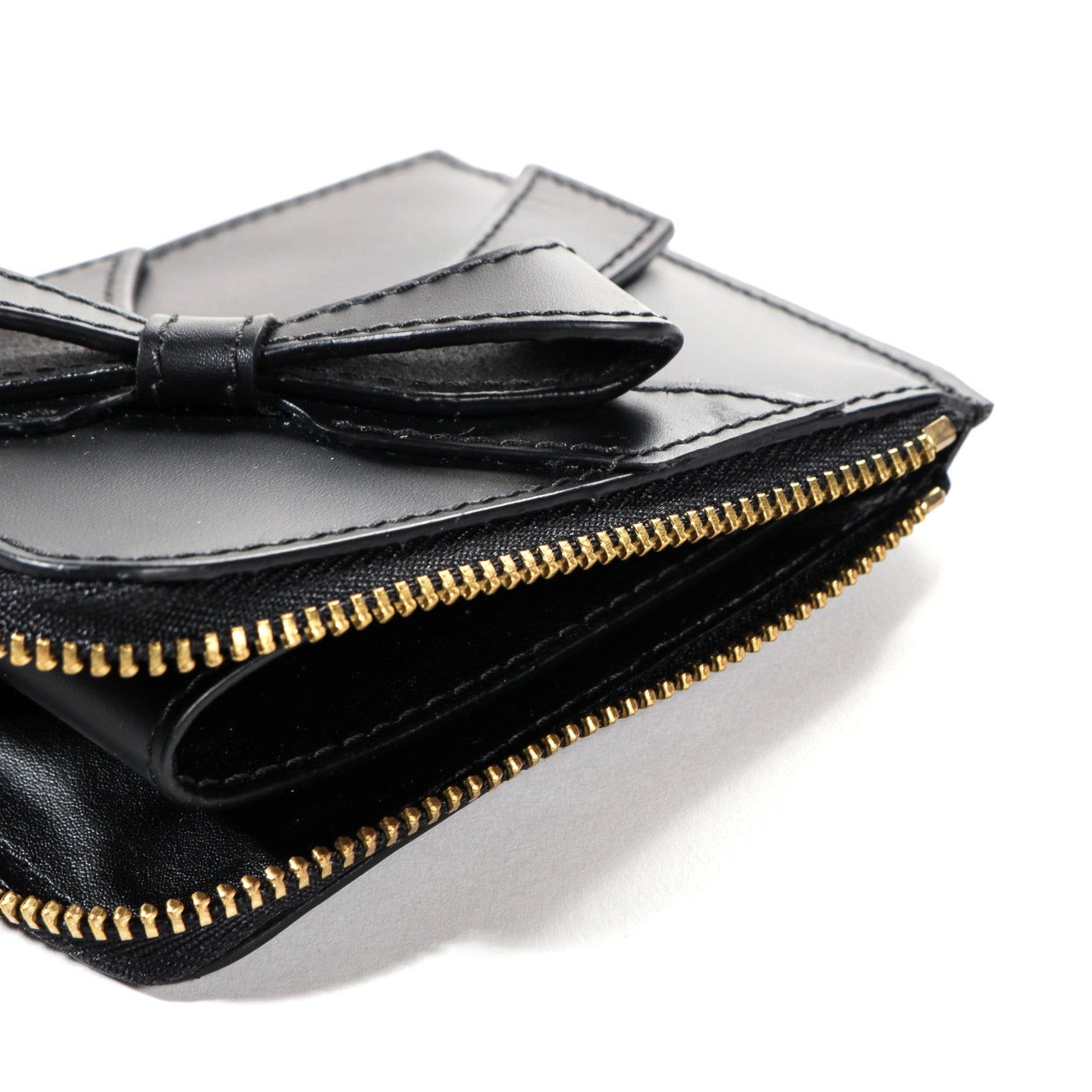COMME DES GARCONS SA3100 BIG BOW ZIP WALLET BLACK