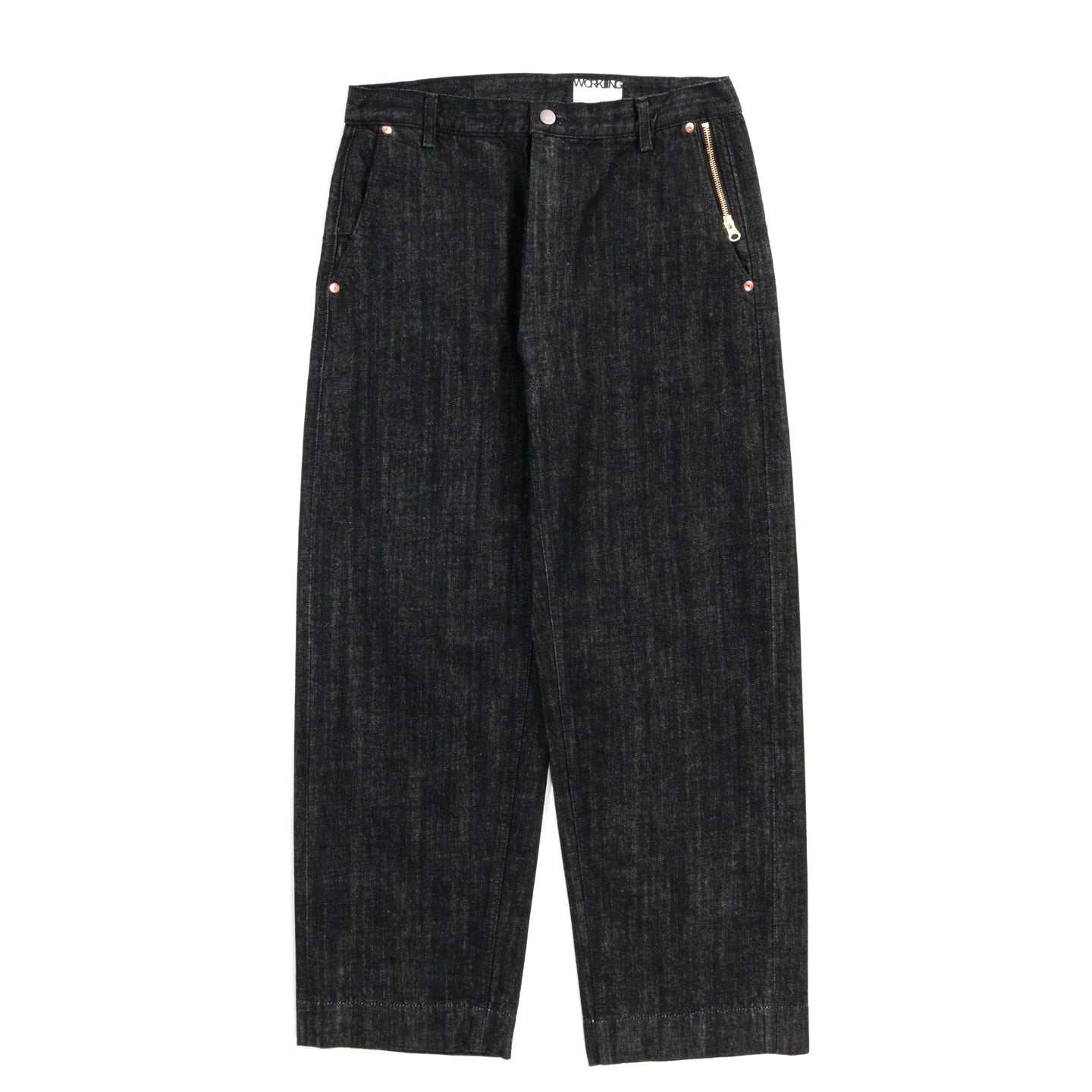 WORKING SLACK JEAN BLACK DENIM RINSED