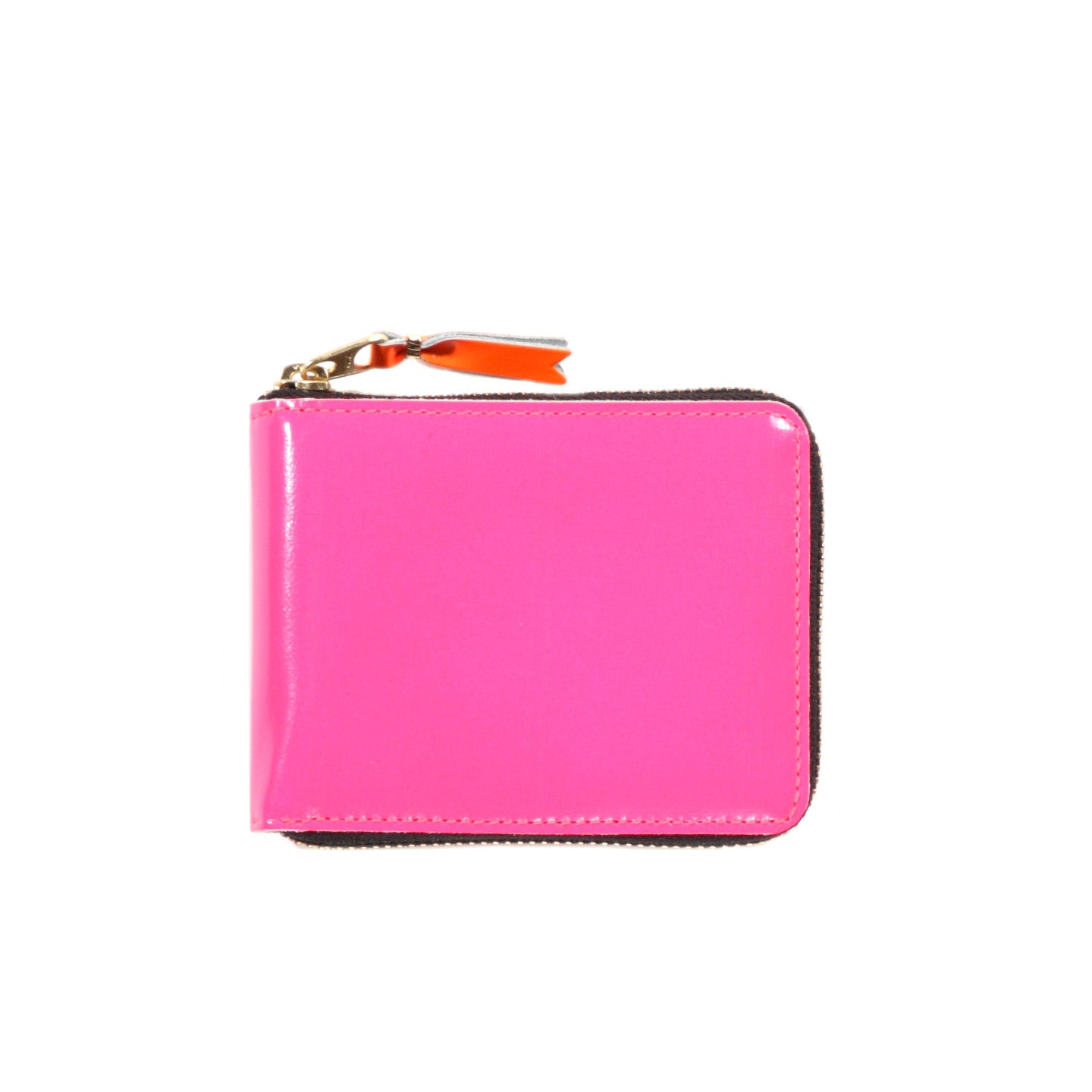 COMME DES GARCONS SA7100 SUPER FLUO ZIP WALLET PINK