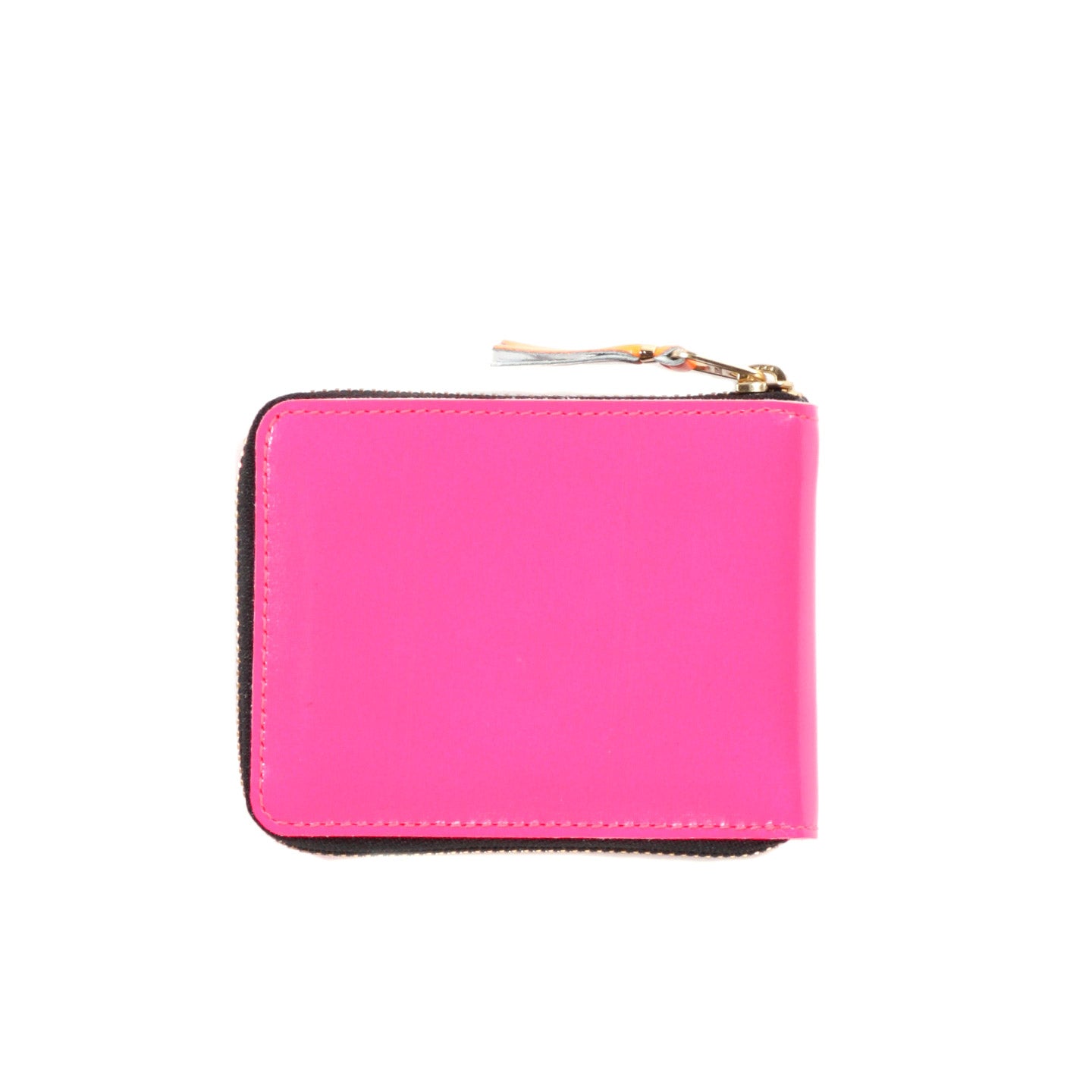 COMME DES GARCONS SA7100 SUPER FLUO ZIP WALLET PINK