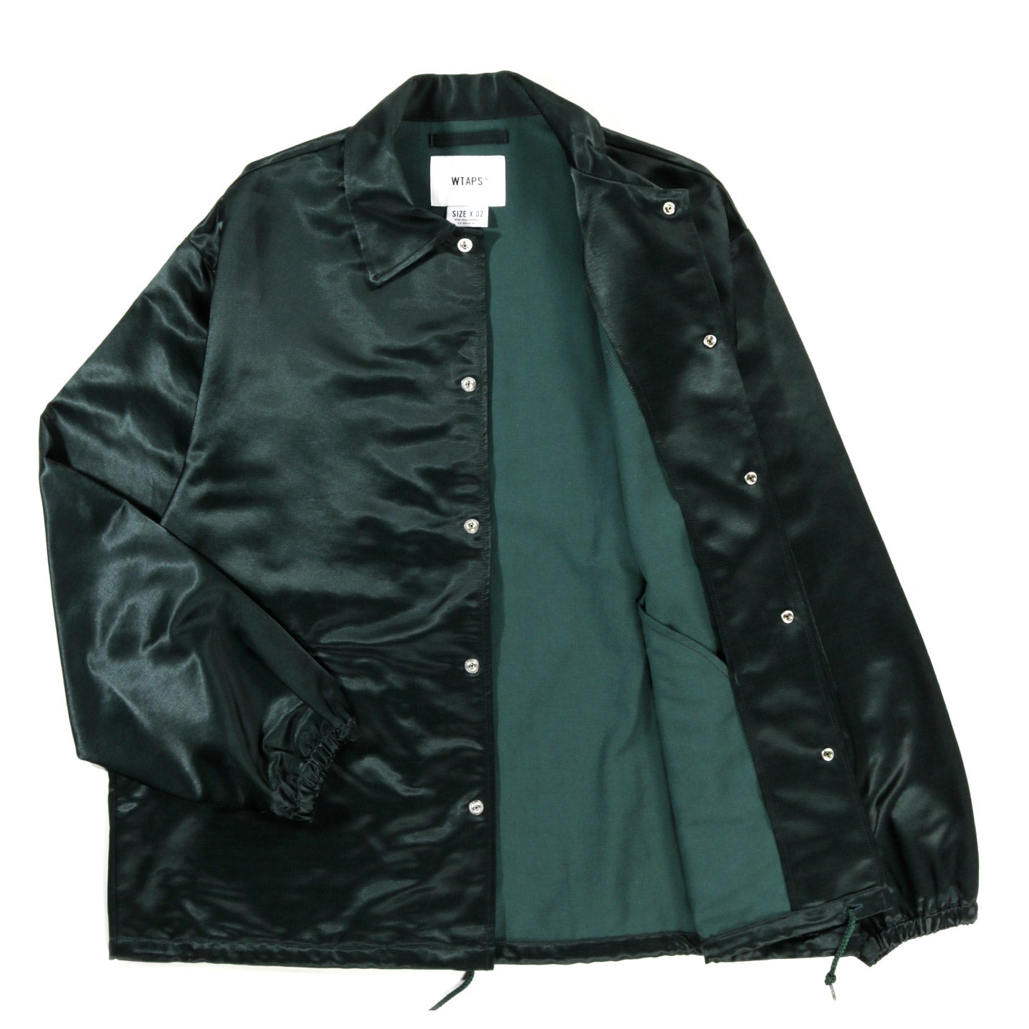 WTAPS SATIN LEAGUE JACKET GREEN