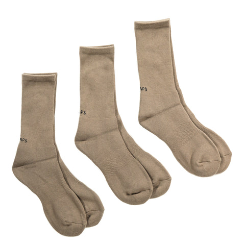 WTAPS SOX 02 3-PACK OLIVE DRAB