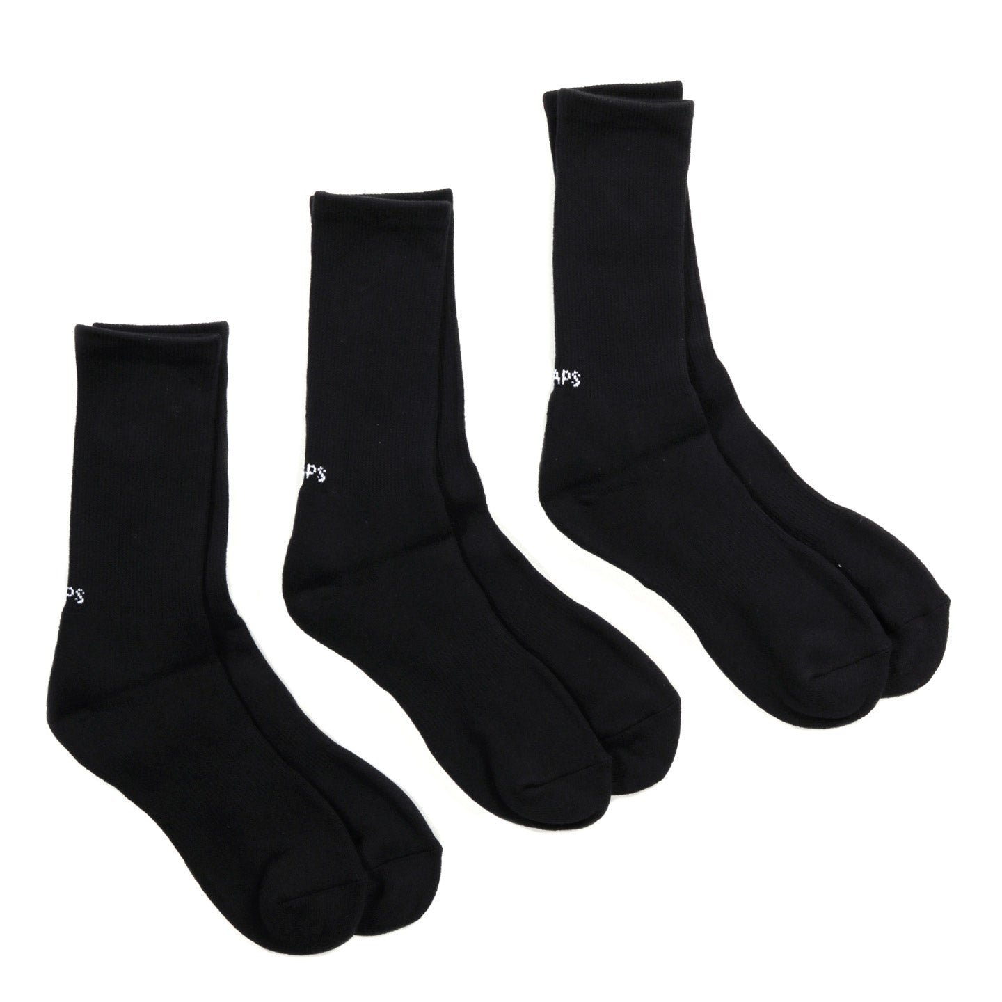 WTAPS SOCKS 3-PACK BLACK