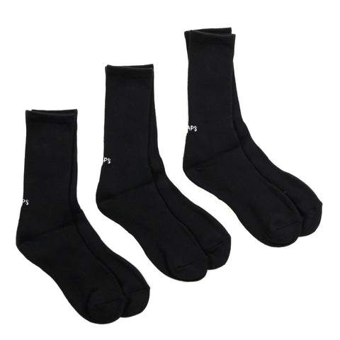 WTAPS SOX 02 3-PACK BLACK