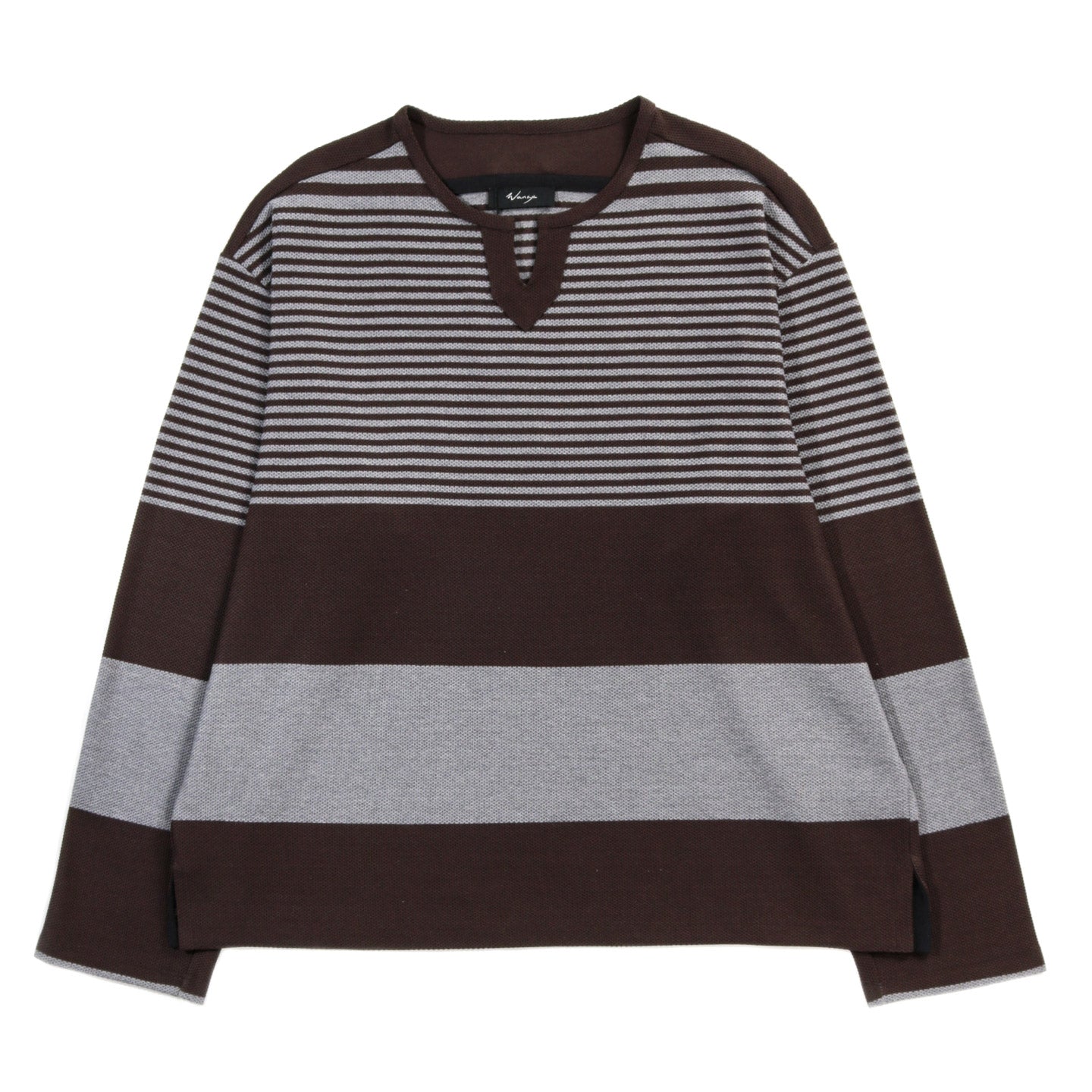 WANZE RUGBY LONG SLEEVE COTTON WAFFLE STRIPE