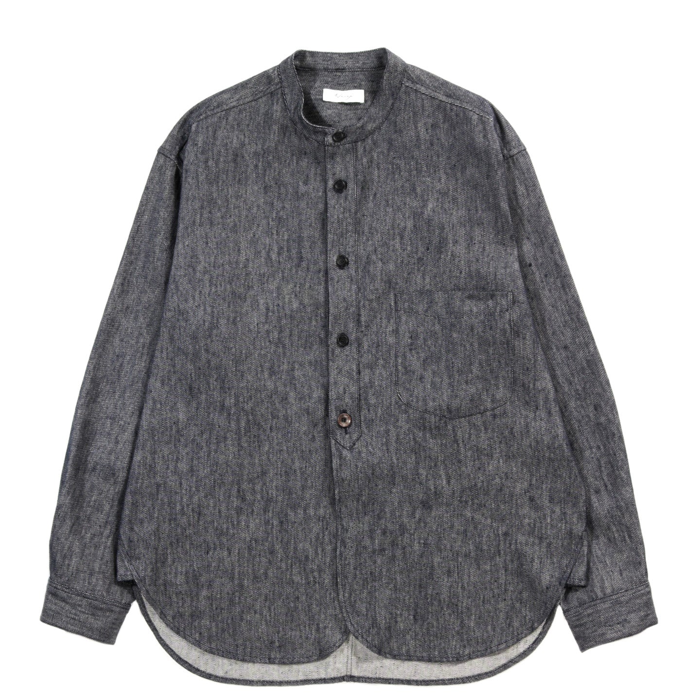 WANZE SCALLOP SHIRT LINEN COTTON DENIM