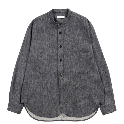 WANZE SCALLOP SHIRT LINEN COTTON DENIM