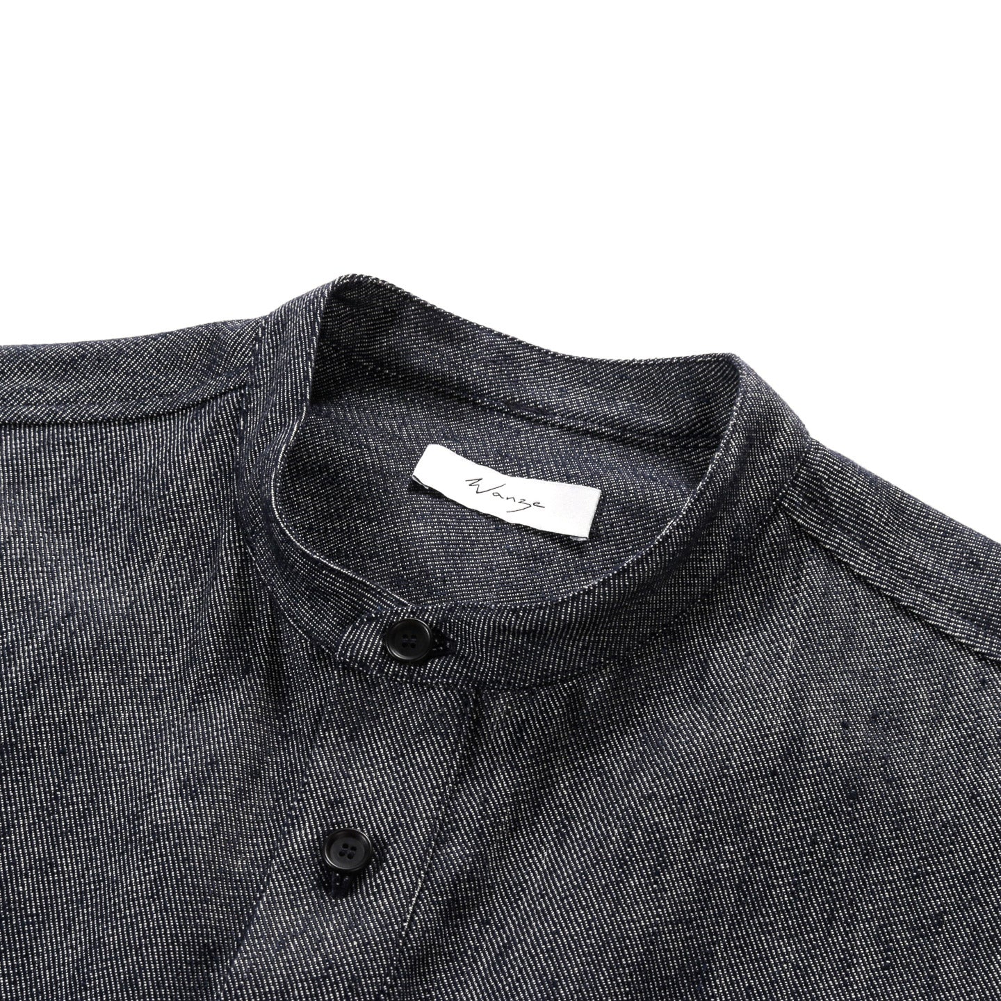 WANZE SCALLOP SHIRT LINEN COTTON DENIM