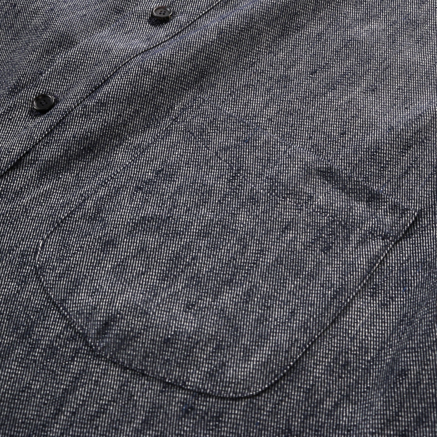 WANZE SCALLOP SHIRT LINEN COTTON DENIM