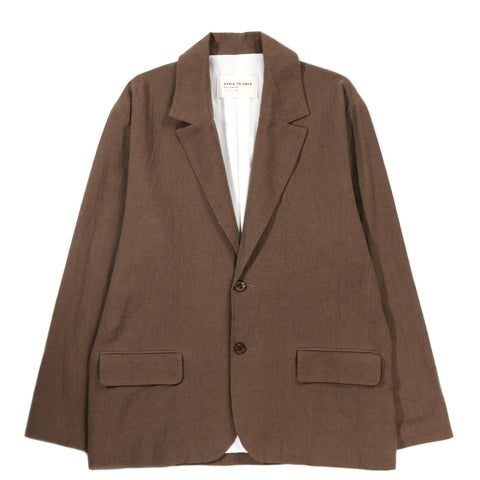 XENIA TELUNTS COTTON BLAZER BROWN