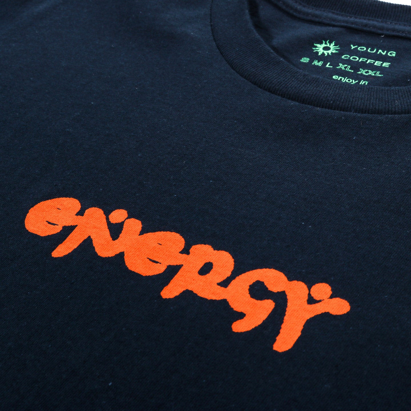 YOUNG COFFEE ENERGY TEE NAVY