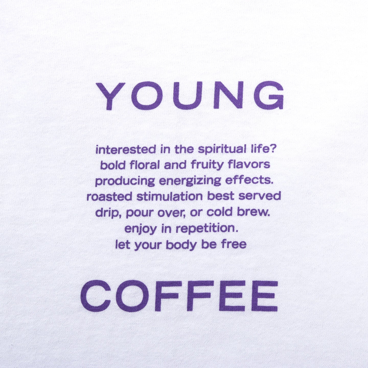 YOUNG COFFEE LABEL TEE WHITE
