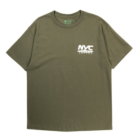 YOUNG COFFEE PETER SUTHERLAND NYC TEE MILITARY GREEN