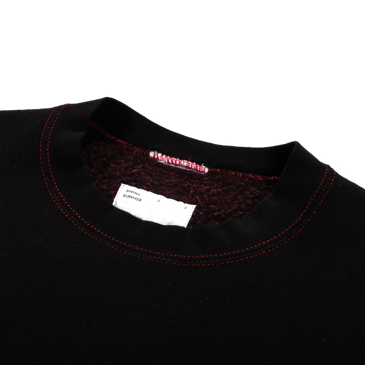 4SDESIGNS RECYCLED SIZE TAG ECO CREWNECK BLACK OVERDYE - L(A)