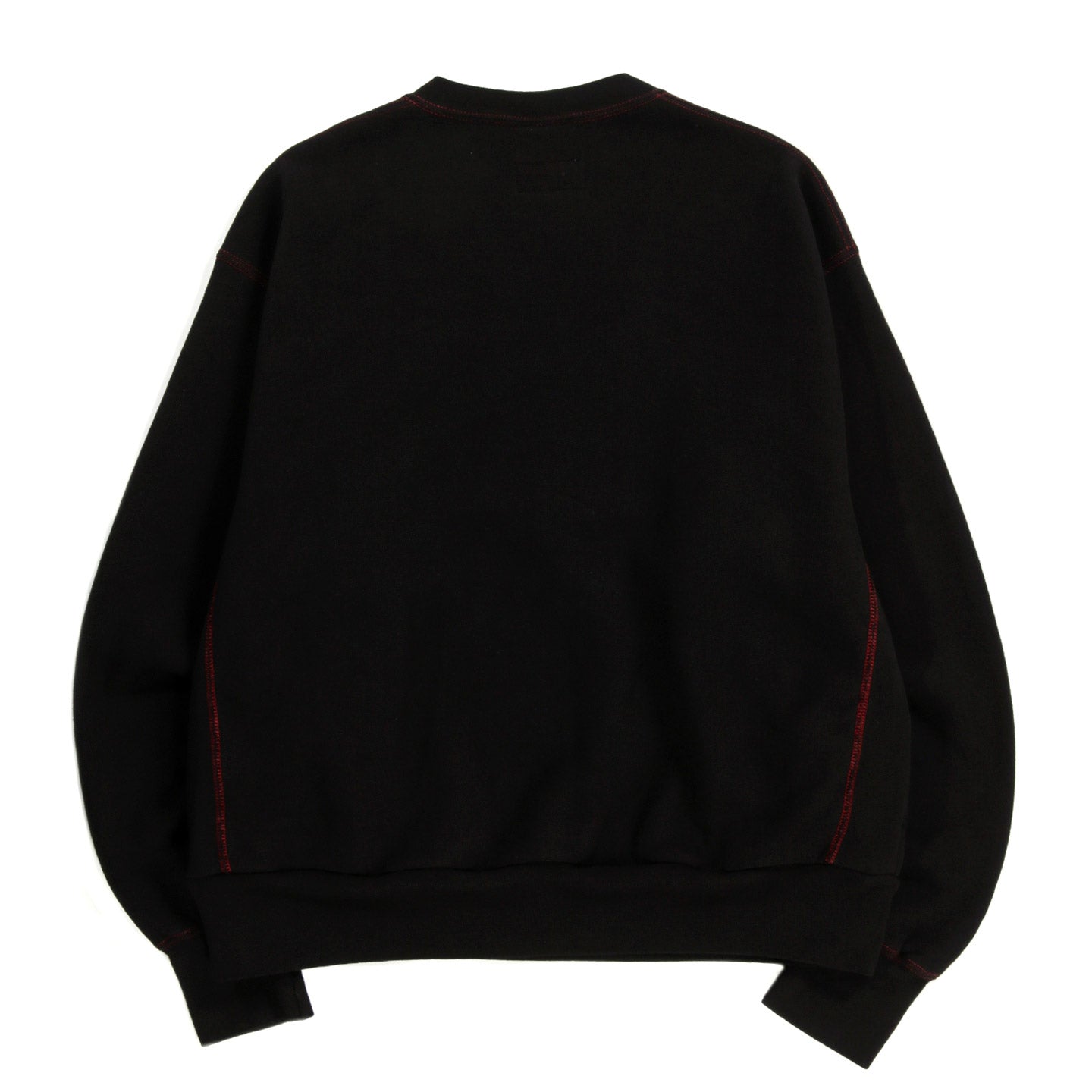 4SDESIGNS RECYCLED SIZE TAG ECO CREWNECK BLACK OVERDYE - L(A)