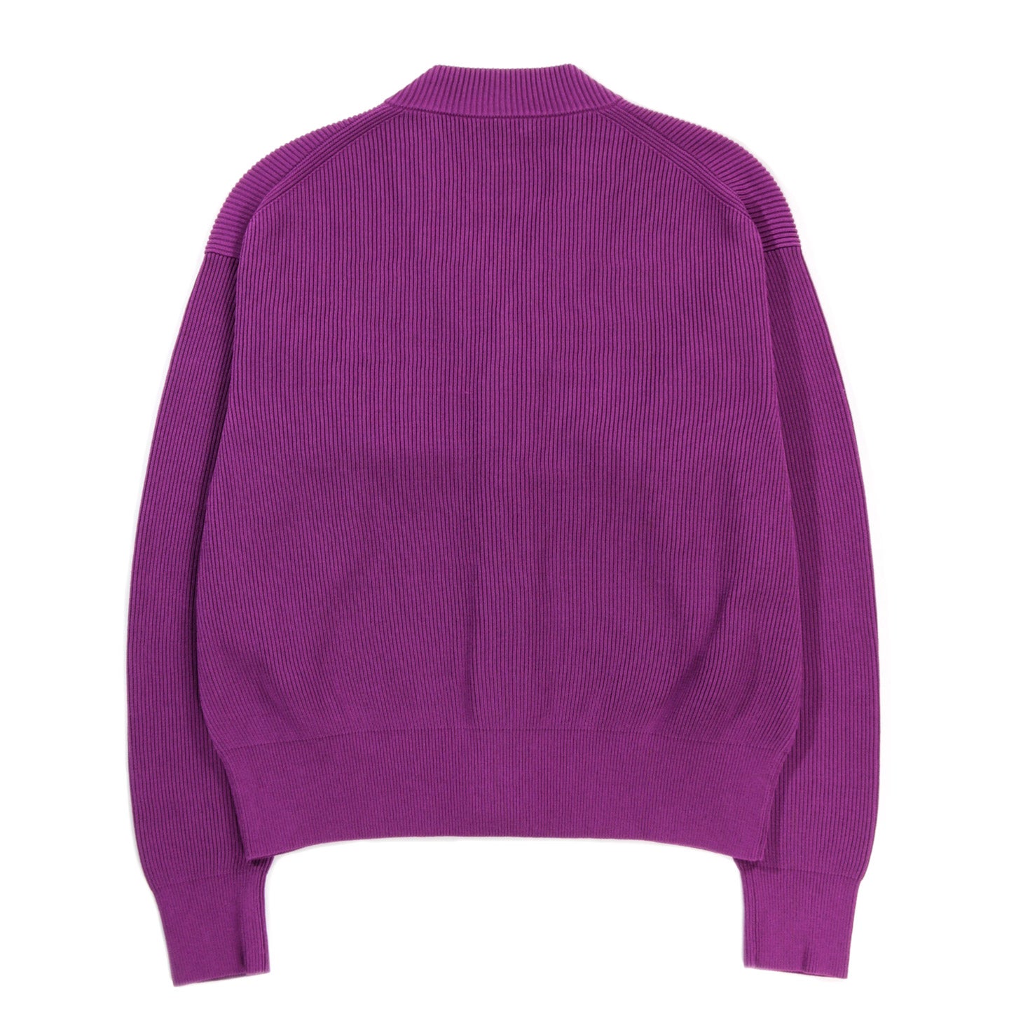 AURALEE SUPER HARD TWIST RIB KNIT CARDIGAN PURPLE | TODAY CLOTHING