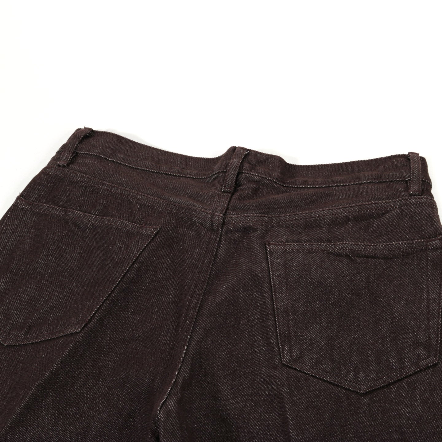 AURALEE HARD TWIST DENIM 5P PANTS BROWN