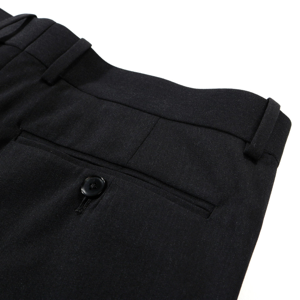 AURALEE LIGHT WOOL MAX GABARDINE SLACKS BLACK TODAY CLOTHING
