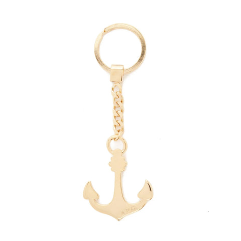 A.P.C. ANCHOR KEYCHAIN GOLDTONE