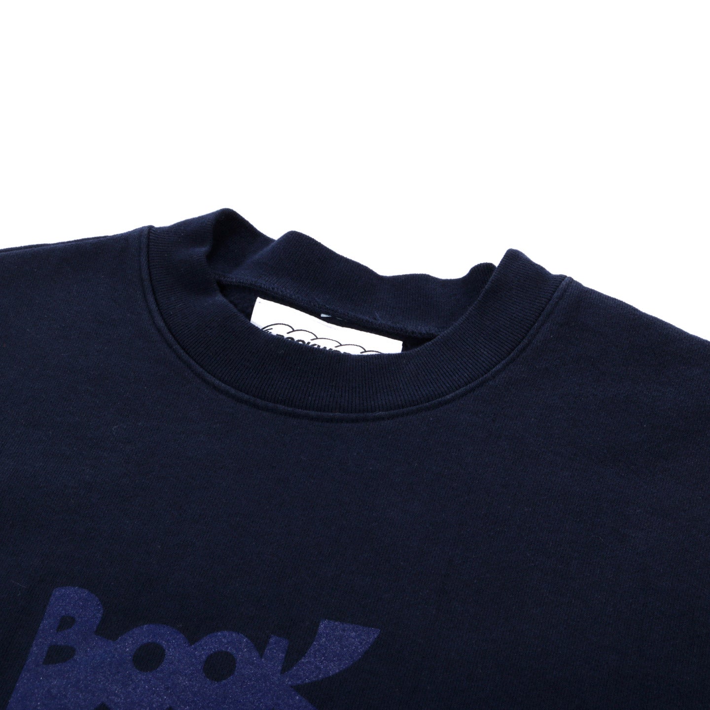 BOOK WORKS OG LOGO CREWNECK SWEATSHIRT NAVY | TODAY CLOTHING