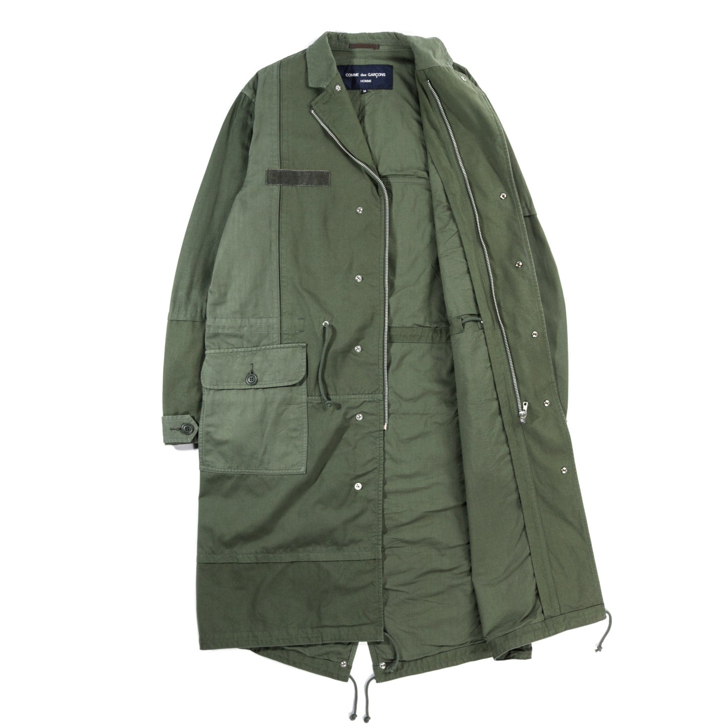 COMME DES GARCONS HOMME C003 COAT KHAKI MIX