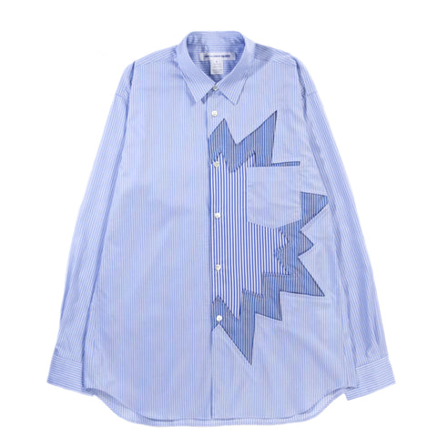 COMME DES GARCONS SHIRT B012 CHRISTIAN MARCLAY SHIRT BLUE / STRIPES