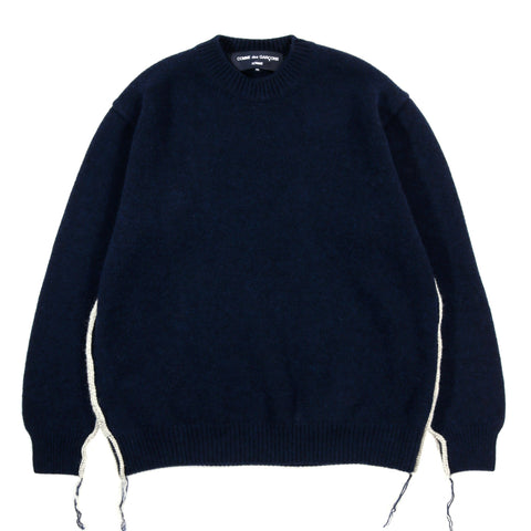 COMME DES GARCONS HOMME N007 WOOL SWEATER NAVY