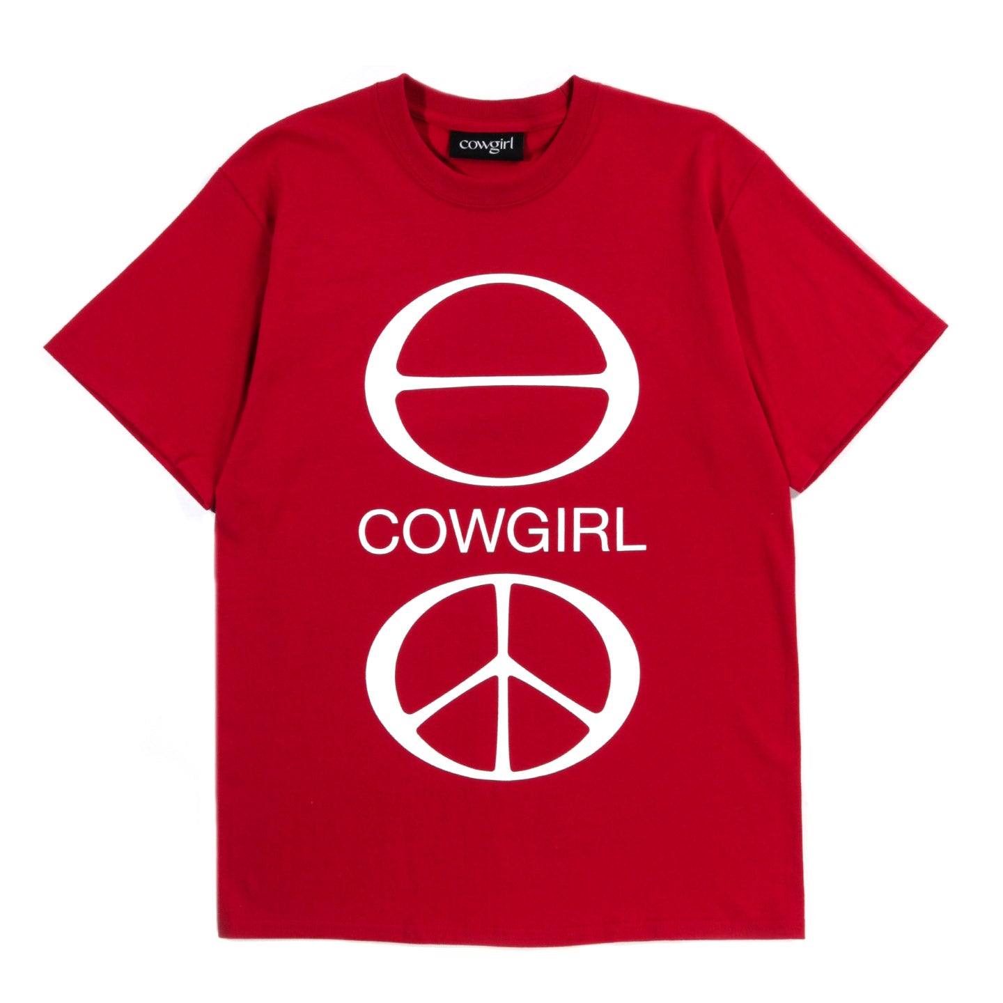 COWGIRL PEACE T RED