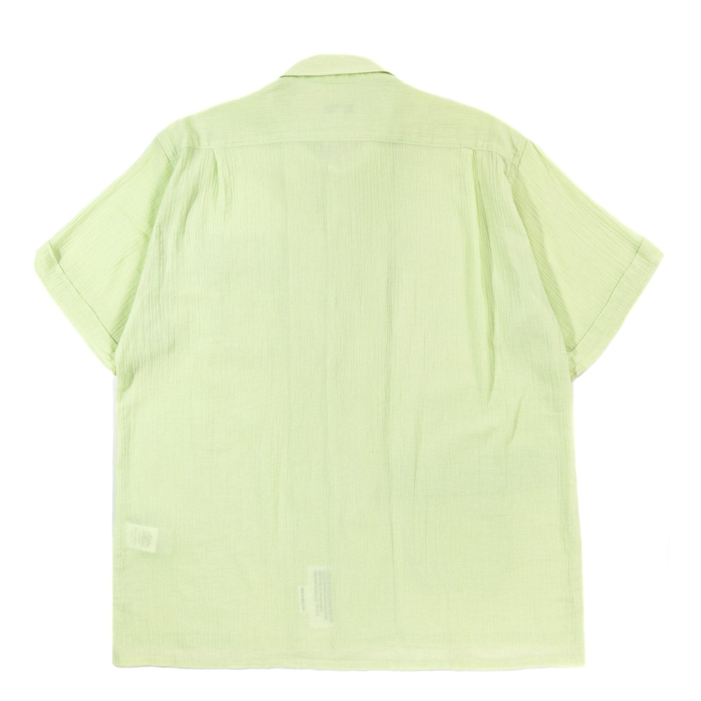 ENGINEERED GARMENTS CAMP SHIRT LIME COTTON CREPE