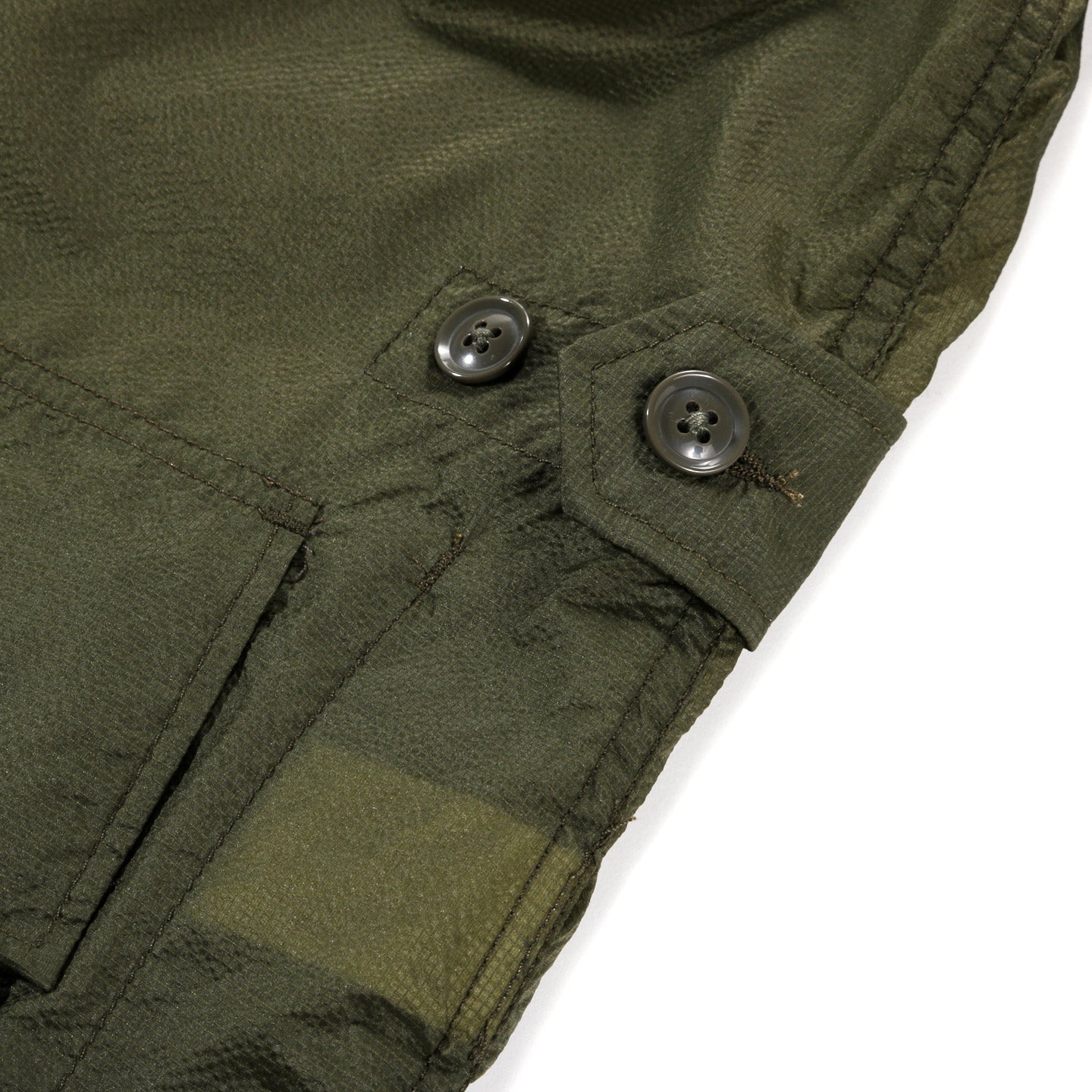 ENGINEERED GARMENTS JUNGLE FATIGUE JACKET OLIVE NYLON MICRO RIPSTOP ...