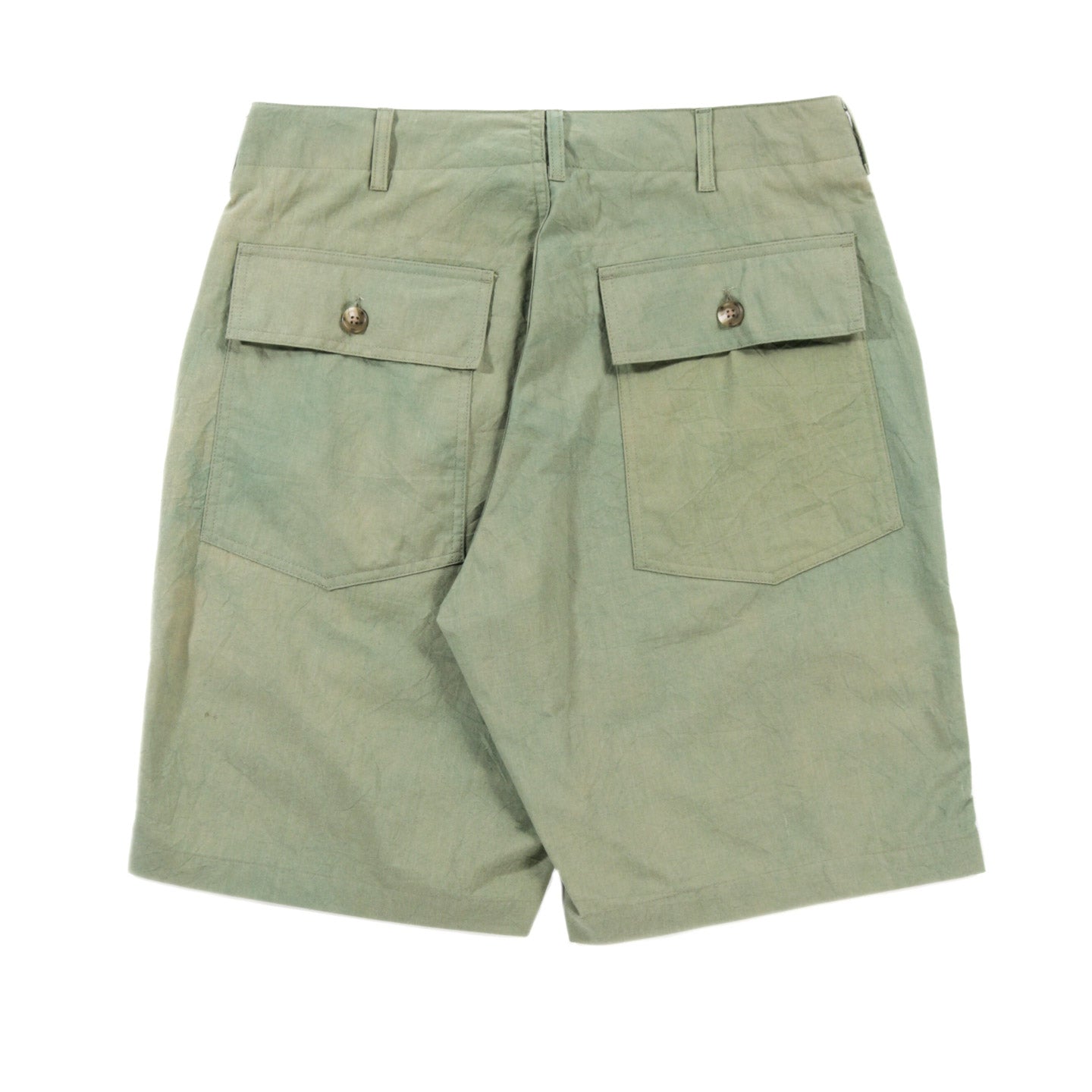 ENGINEERED GARMENTS FATIGUE SHORT OLIVE COTTON SHEETING | TODAY 