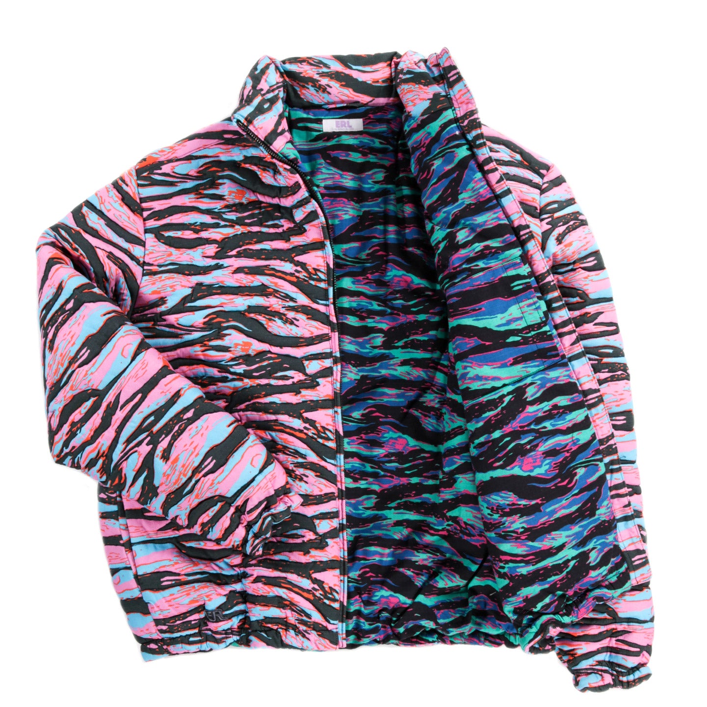 Buy ERL Camouflage Jacquard Padded Jacket 'Pink Rave Camo