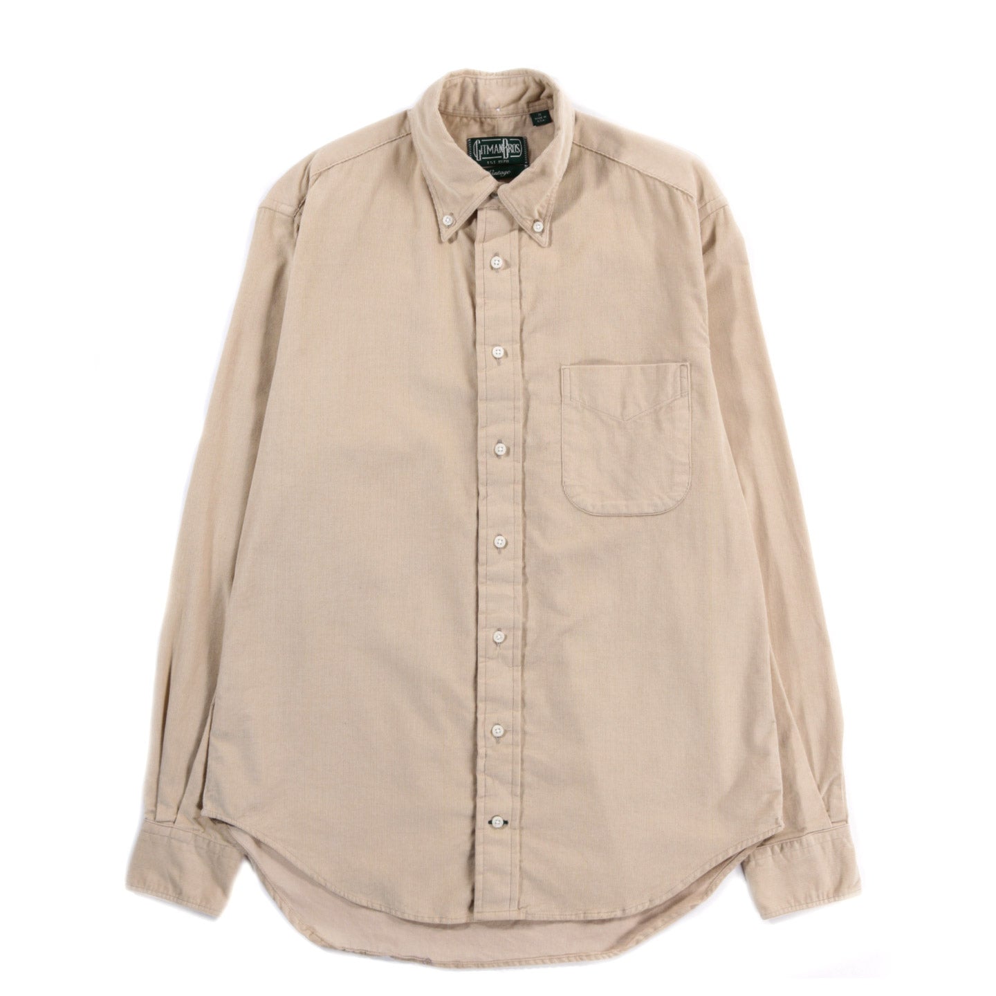 GITMAN VINTAGE BUTTON DOWN CORDUROY TAN