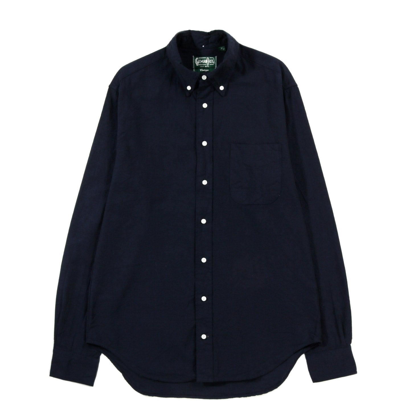 GITMAN VINTAGE BUTTON DOWN NAVY JAPANESE DUNGAREE