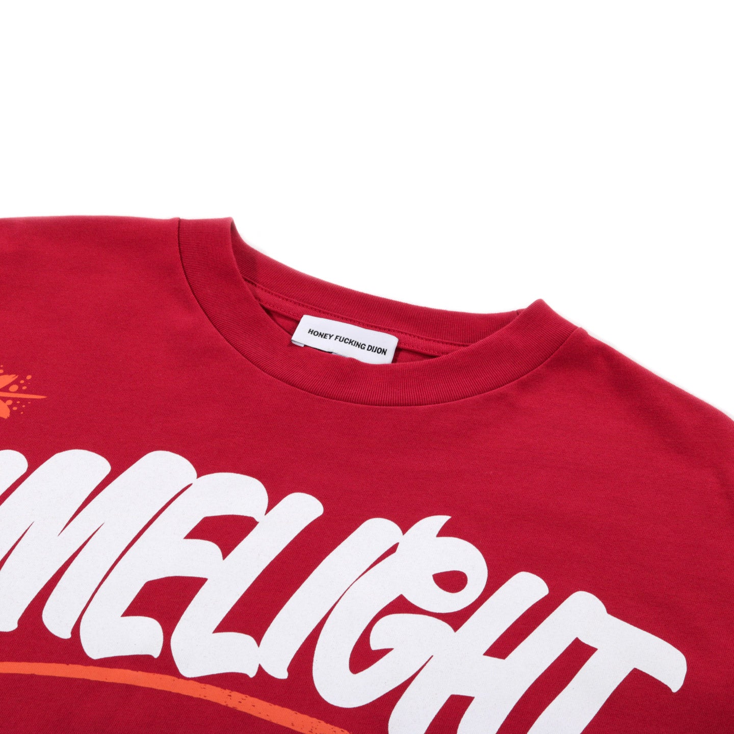 HONEY FUCKING DIJON PETER PAID 'LIMELIGHT' T-SHIRT DARK RED