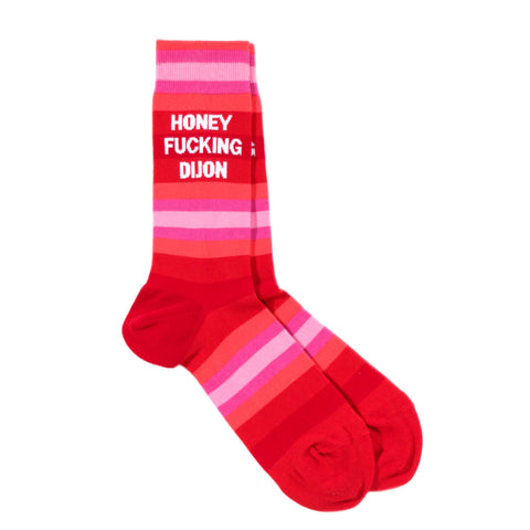 HONEY FUCKING DIJON STRIPED SOCKS PINK