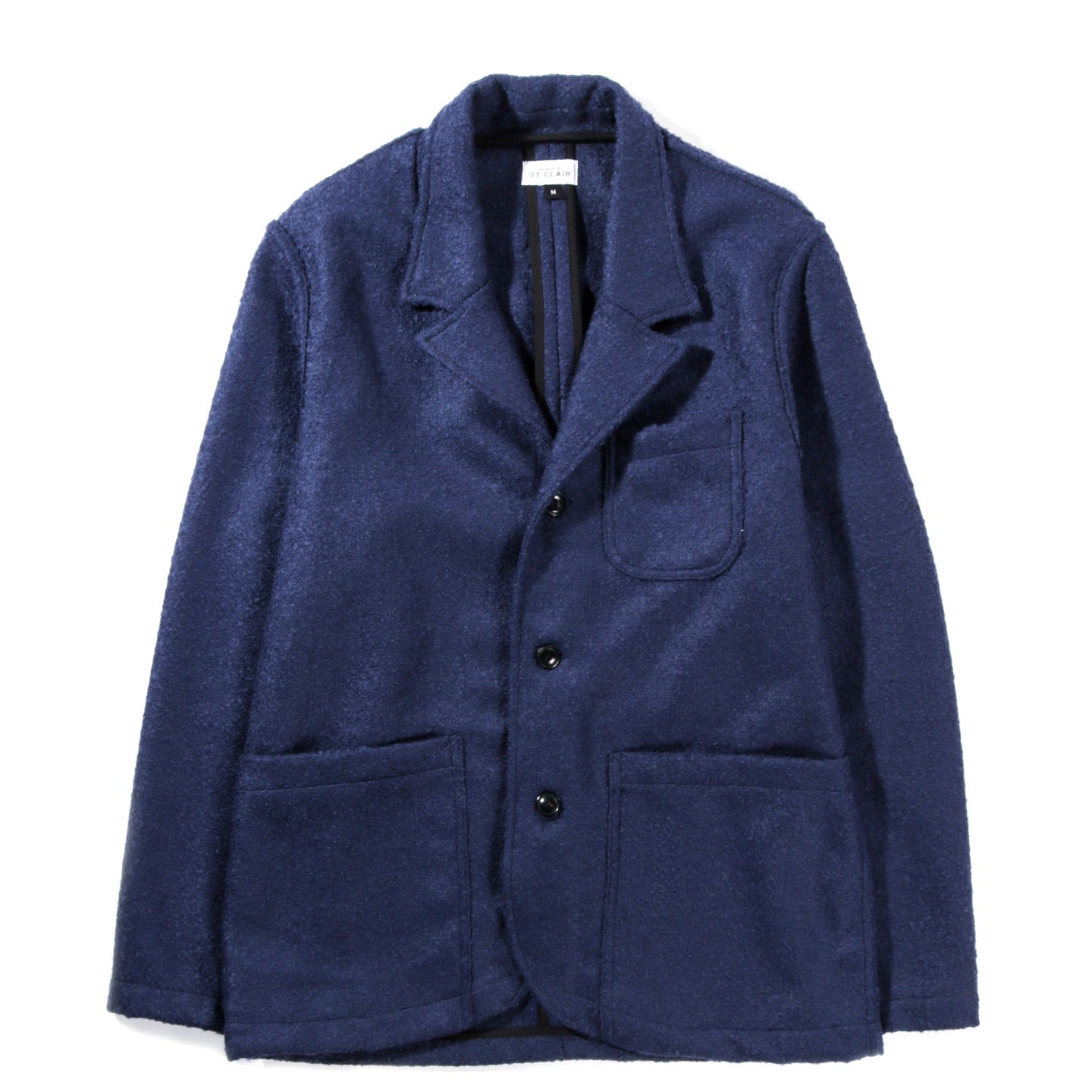 HOUSE OF ST. CLAIR CASS JACKET NAVY BOILED WOOL