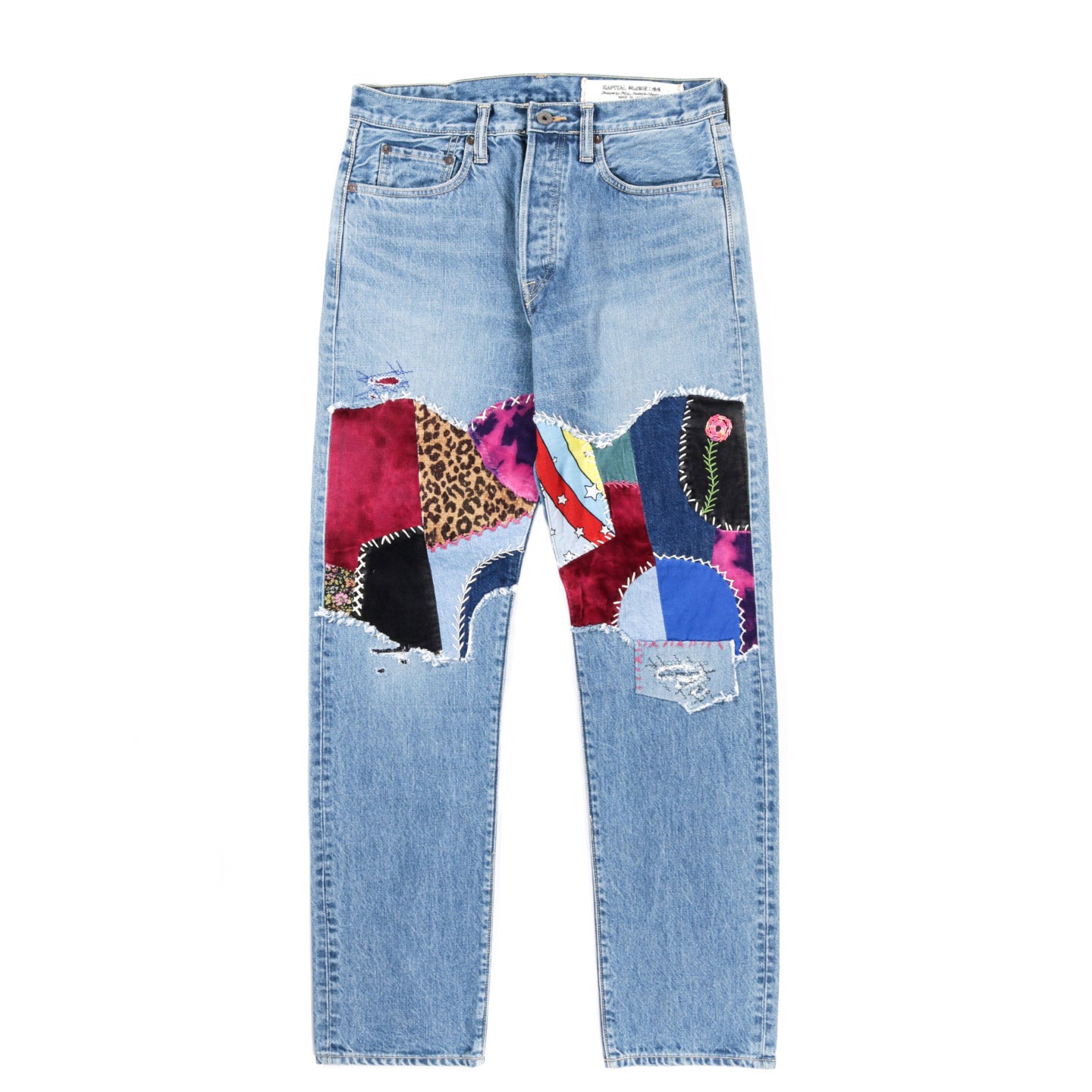 KAPITALデニム×ゴブラン織りパッチワークベレー帽 キャピタル 日本製