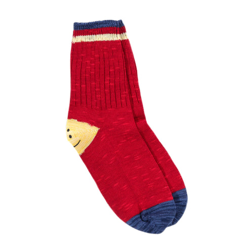 KAPITAL 96 YARNS IVY RAINBOWY HAPPY HEEL SOCKS RED