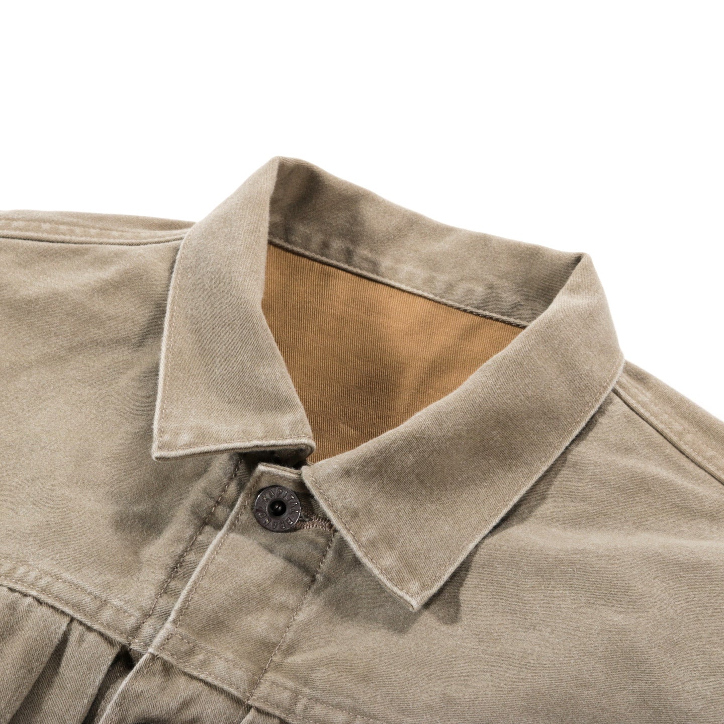 KAPITAL VINTAGE SATIN WINDOWPANE 1ST JACKET MOCHA BEIGE