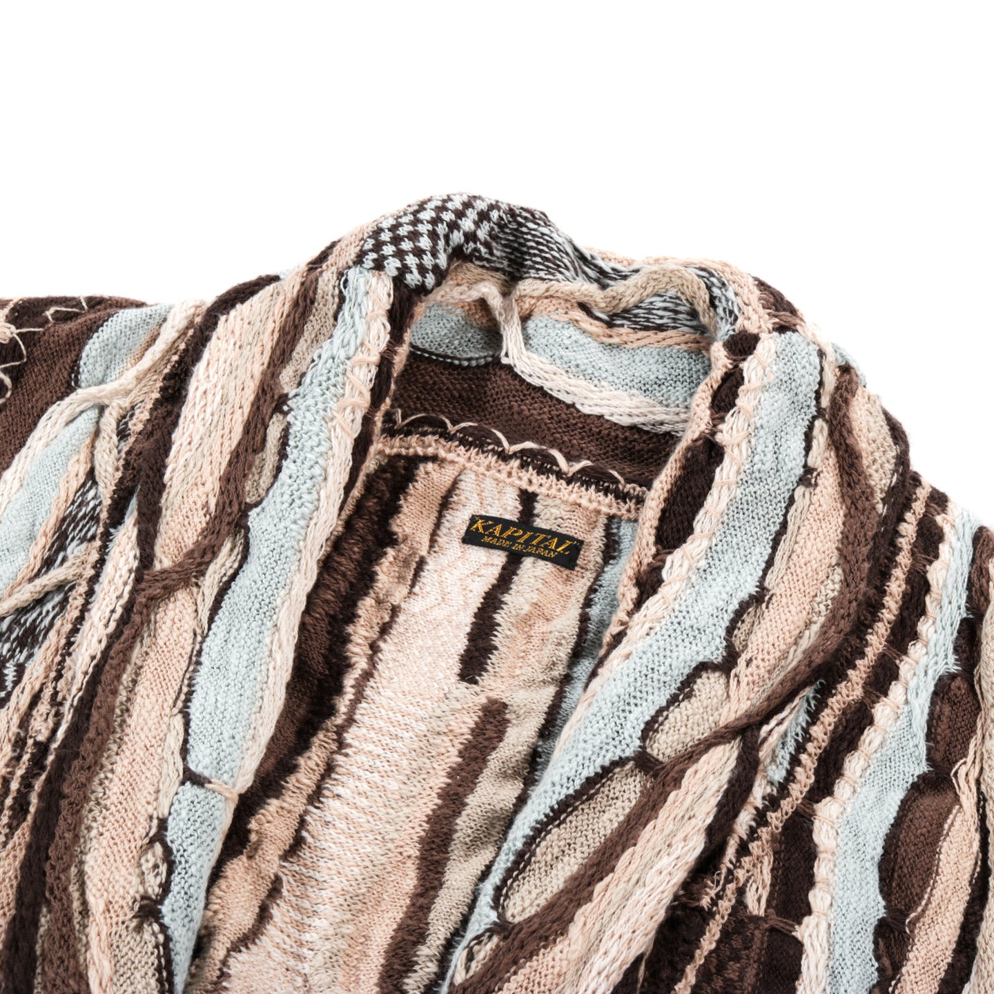 KAPITAL 7G KNIT GAUDY CARDIGAN BROWN | TODAY CLOTHING