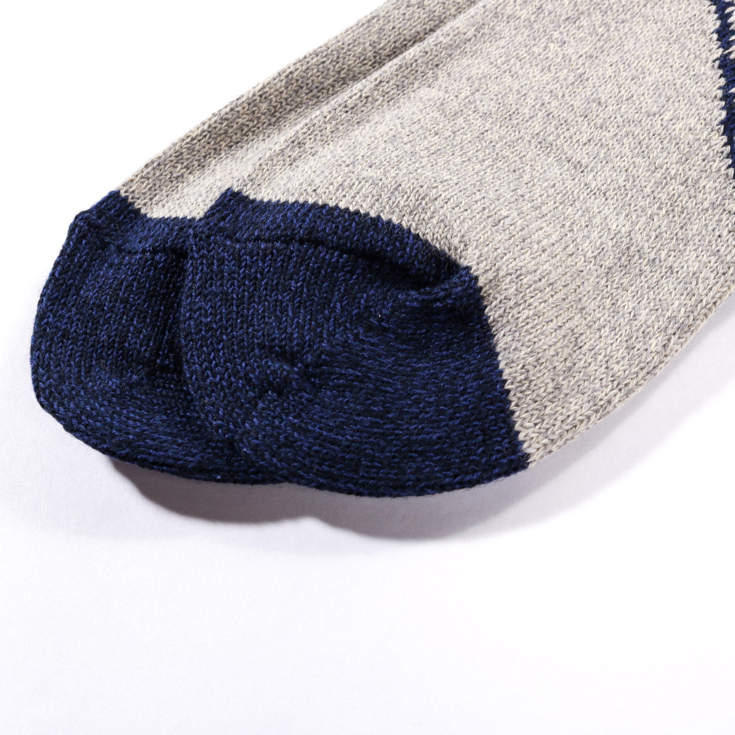 KAPITAL 96 YARNS HEEL BANDANA SOCKS NAVY