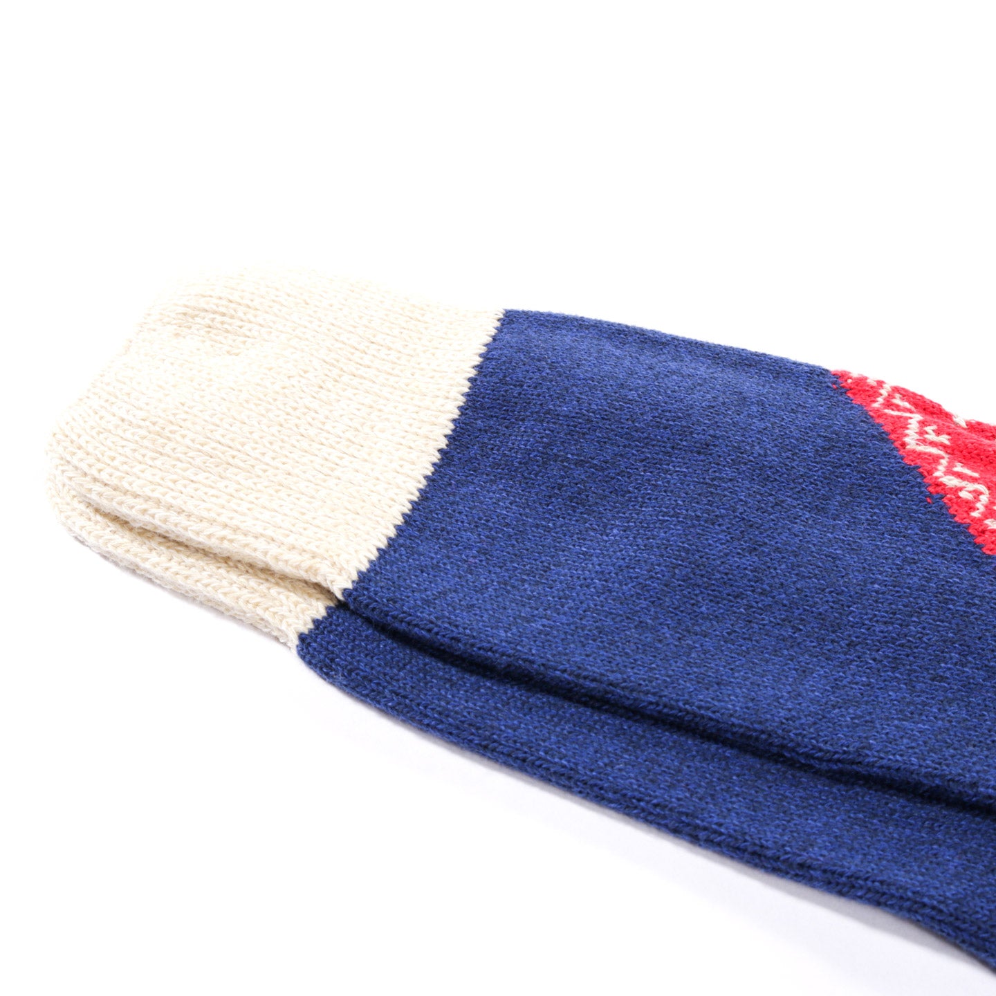 KAPITAL 96 YARNS HEEL BANDANA SOCKS RED