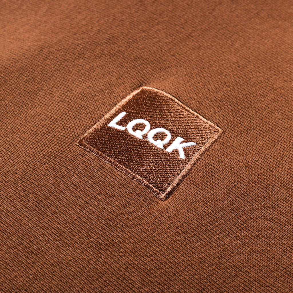 LQQK STUDIO SIGNATURE SNAP HOODIE BISON BROWN
