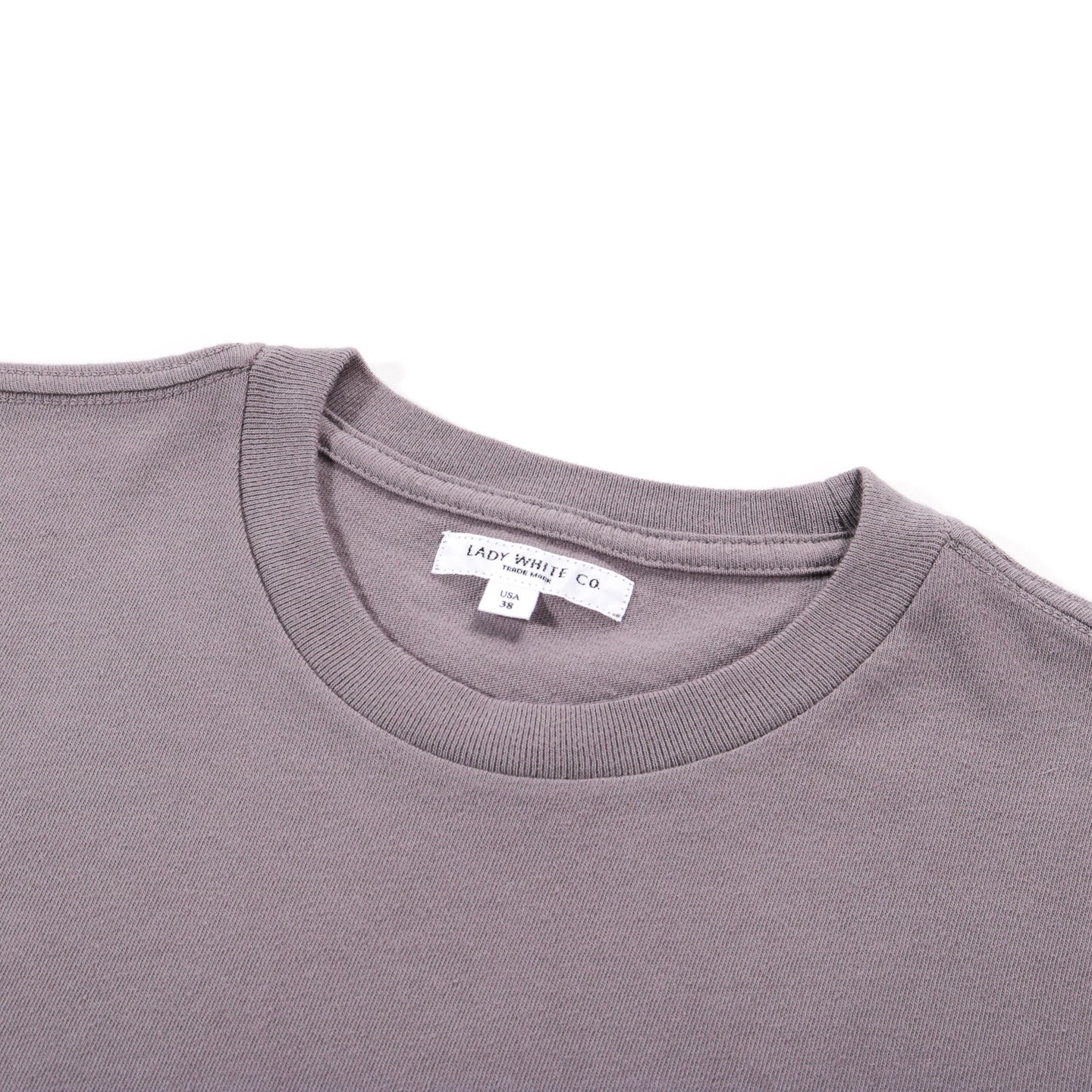 LADY WHITE CO. LITE JERSEY T-SHIRT DUST GREY