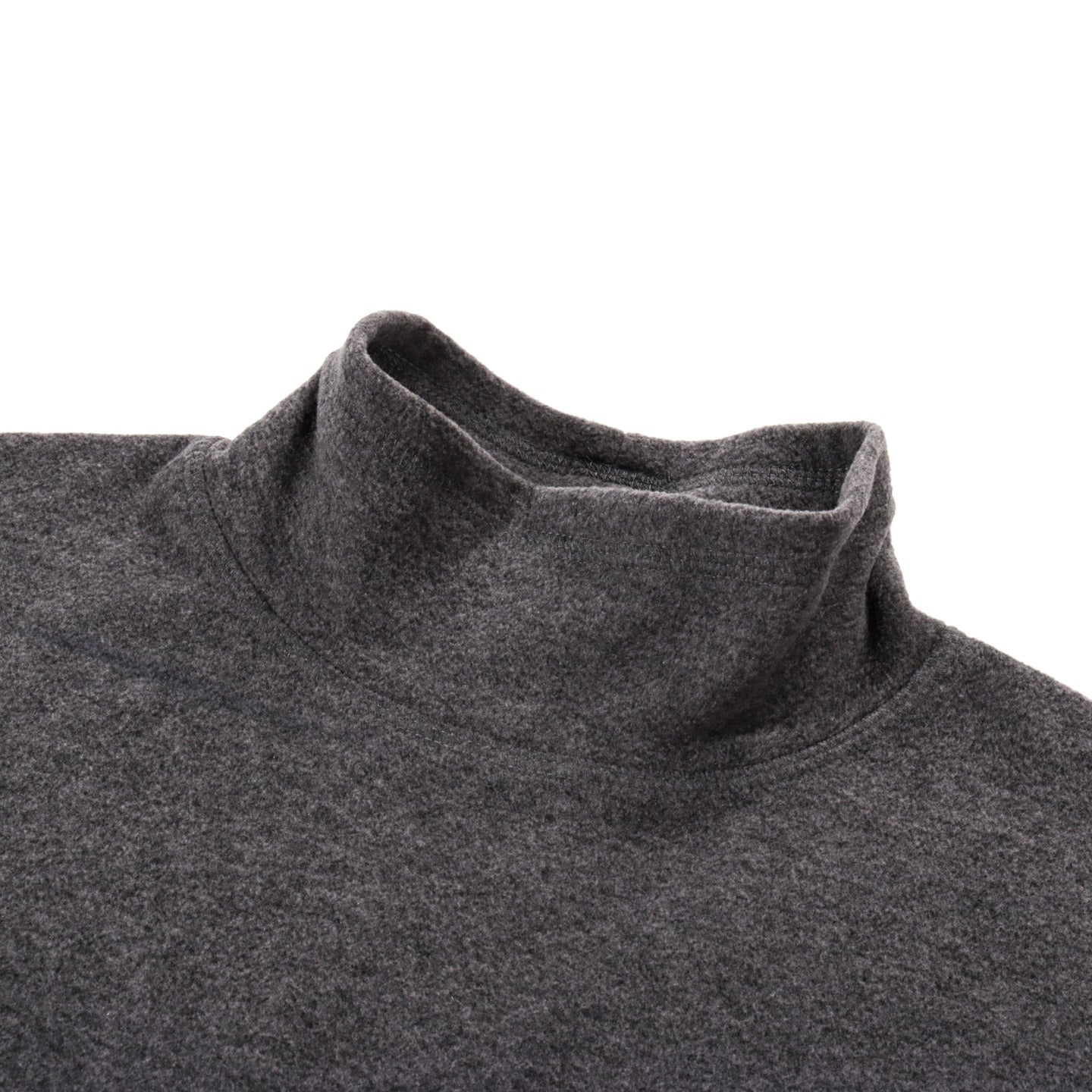LADY WHITE CO. POLAR FLEECE MOCK NECK GREY MELANGE