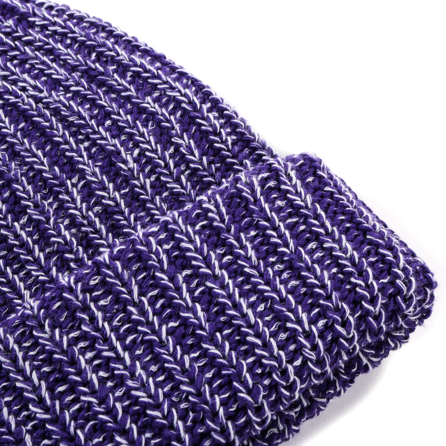 LITE YEAR TONE COTTON BEANIE PURPLE WHITE TODAY CLOTHING