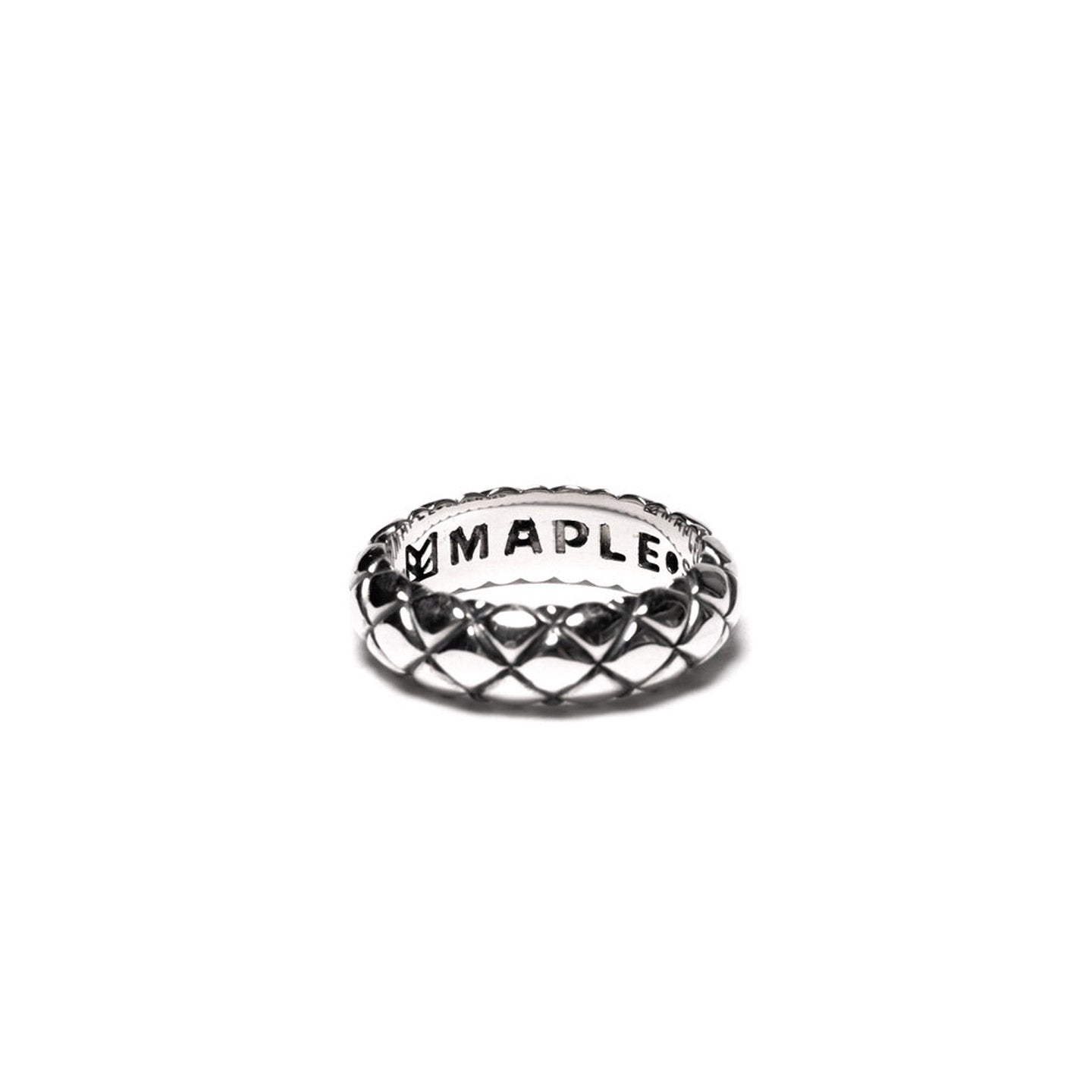 MAPLE QUILTED BAND RING SILVER 925