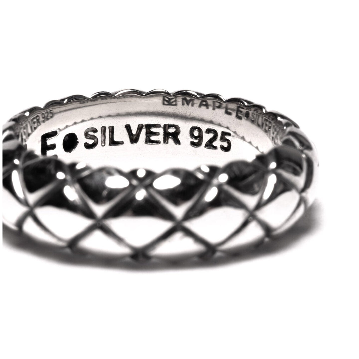 MAPLE QUILTED BAND RING SILVER 925