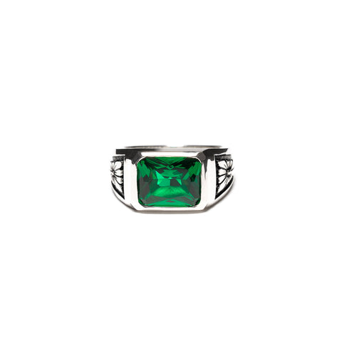 MAPLE MIDNIGHT RING SLIM SILVER 925 / EMERALD